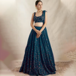 Women's Silk Embroidered Semi-Stitched Lehenga Choli