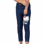 Fit Women Denim Blue Denim Trousers Jeans