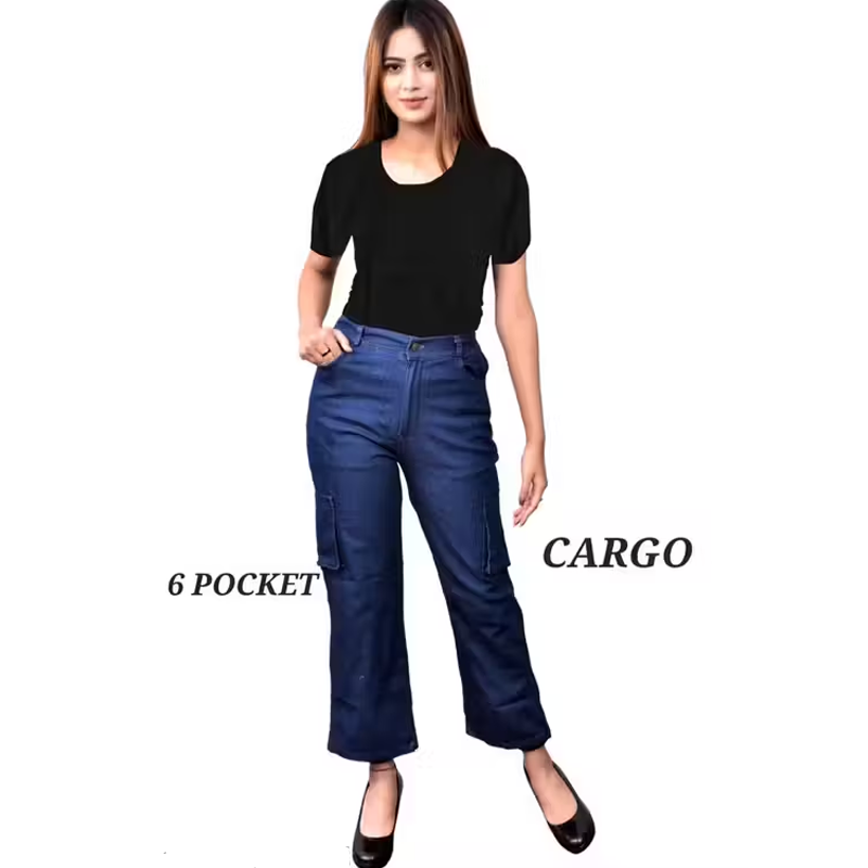 Denim Cargo For Womens