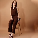 Latest women’s printed sleeveless maxi dhoti jumpsuit