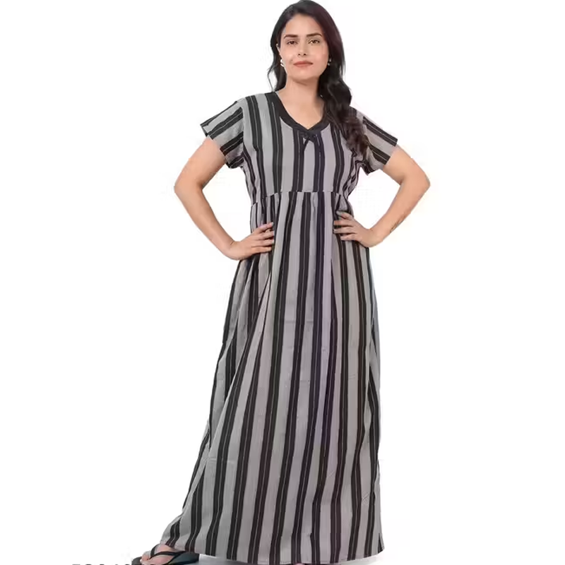 Women Maxi for ladies Nightdress Nighty Cotton gown Sleepwear