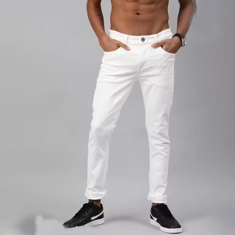 White plain jeans