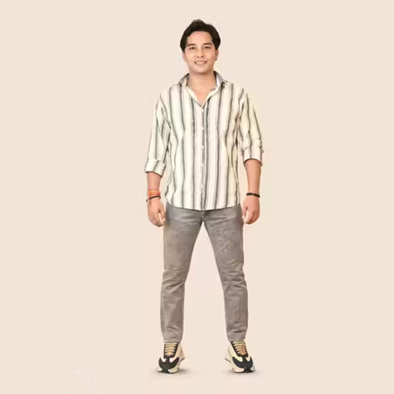 Men's Regular Fit Grey Denim Jeans