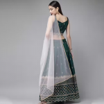 Embroidered lehenga choli and Net Dupatta for women