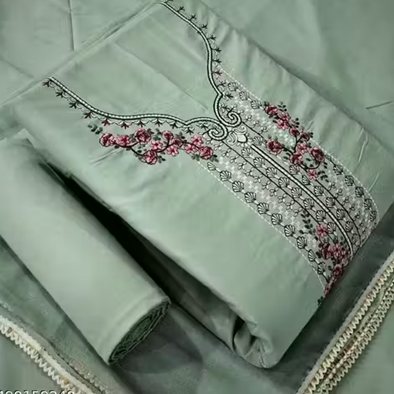 Floral Embroidery Work Dress Material