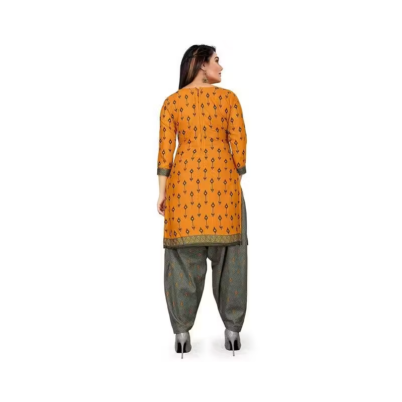 Women's Cotton Printed Salwar Suit & Dupatta Sets