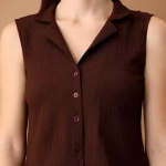 Latest women’s printed sleeveless maxi dhoti jumpsuit