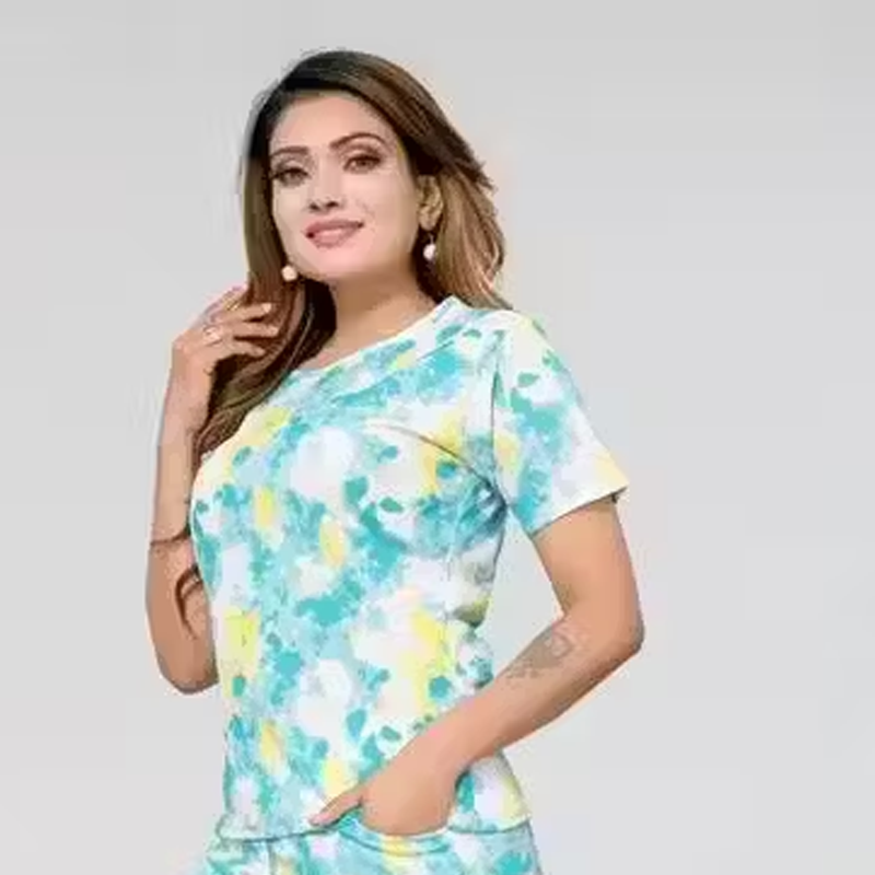 Women’s Printed Cotton Night Suit Sleepwear