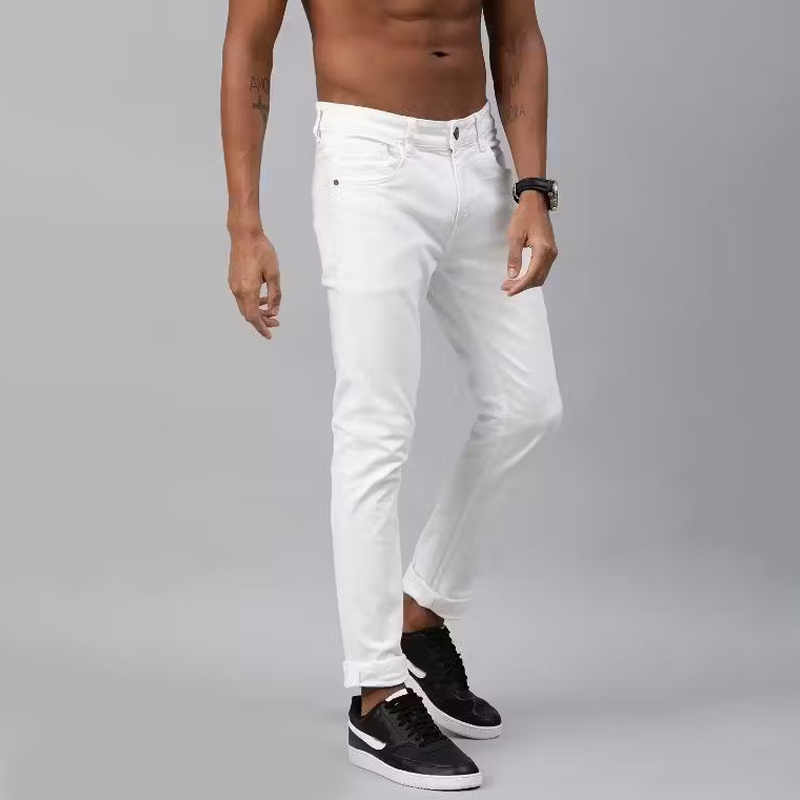 White plain jeans