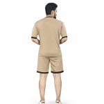 Trendy lightweight plain lycra fabric night suit for men