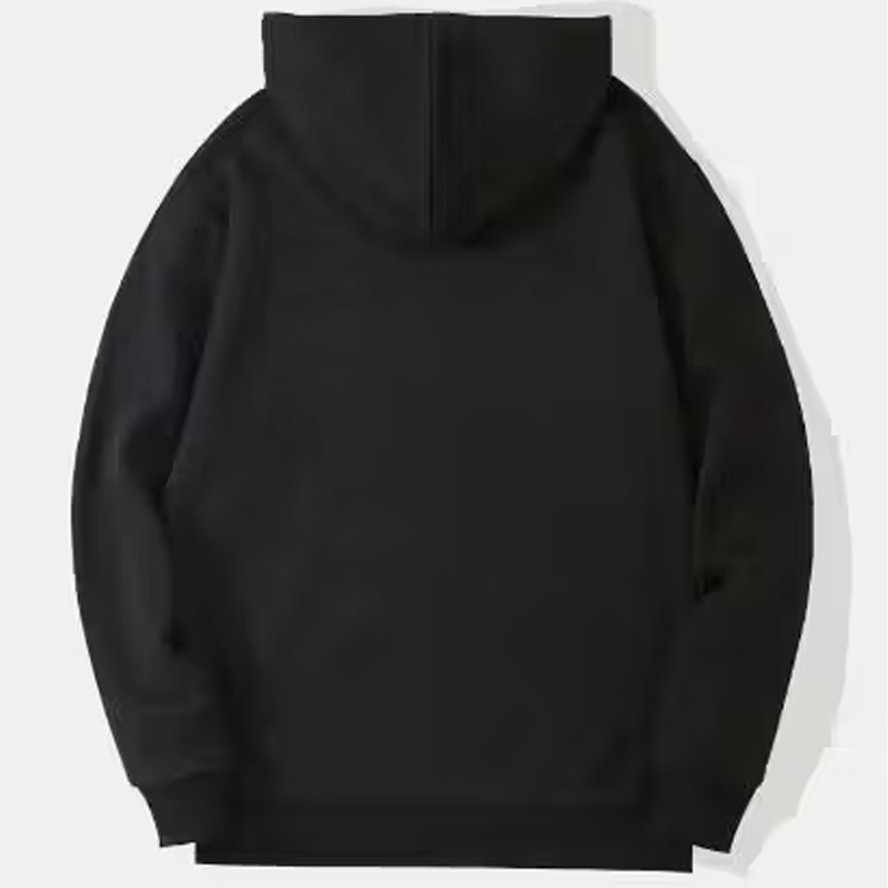 Trendy Black Hoodie for Men with Anime Print Stylish Winter Wear Sweatshirt