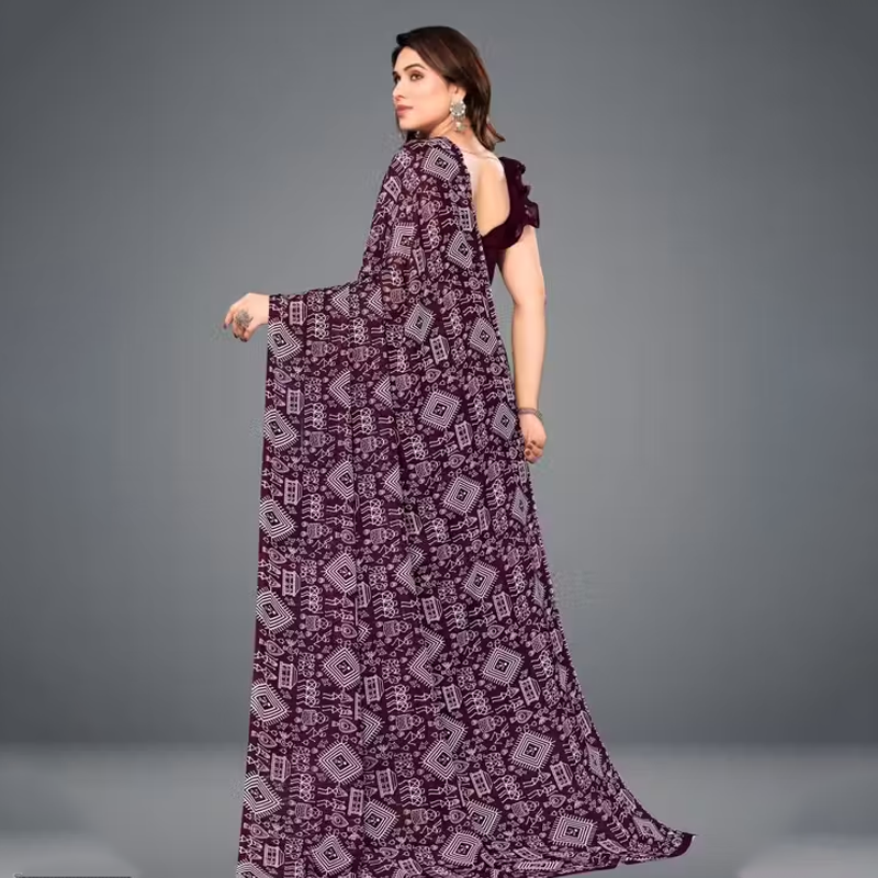 Print Daily Wear Georgette Saree