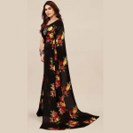Georgette Floral Printed Saree with Blouse Piece