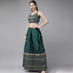 Embroidered lehenga choli and Net Dupatta for women