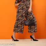 Stylish crepe fabric jumpsuit for women