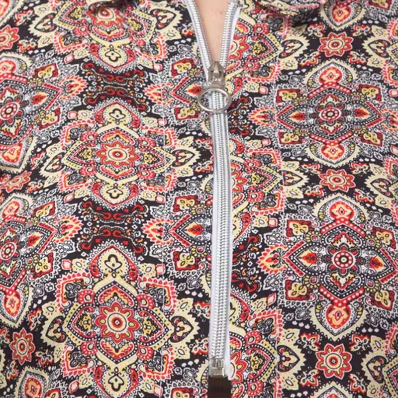 women's stylish net Sleeveless Printed long shrug