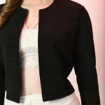 Women's Micro Stylised Black Shrugs