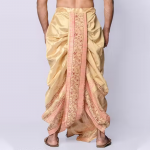 Print Dupion Silk Dhoti For Men Readymade Dhoti Printed Men Dhoti