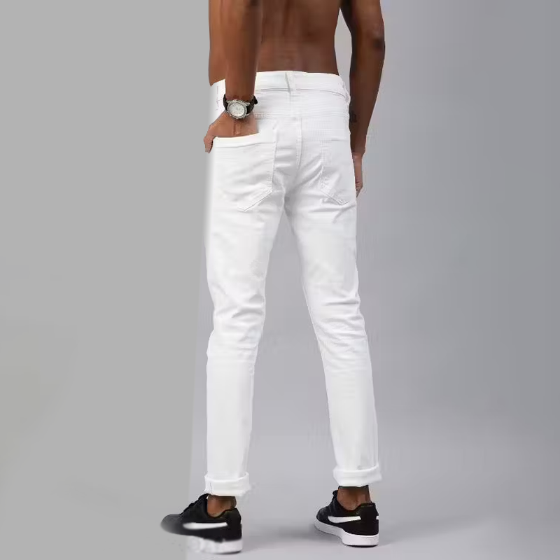 White plain jeans