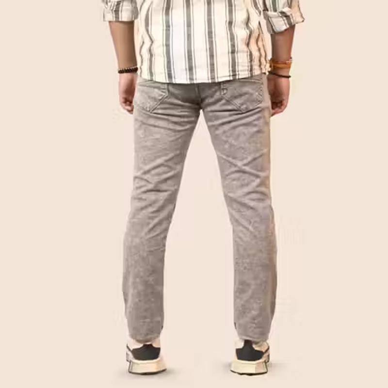 Men's Regular Fit Grey Denim Jeans