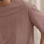 Men Casual Brown T-Shirt