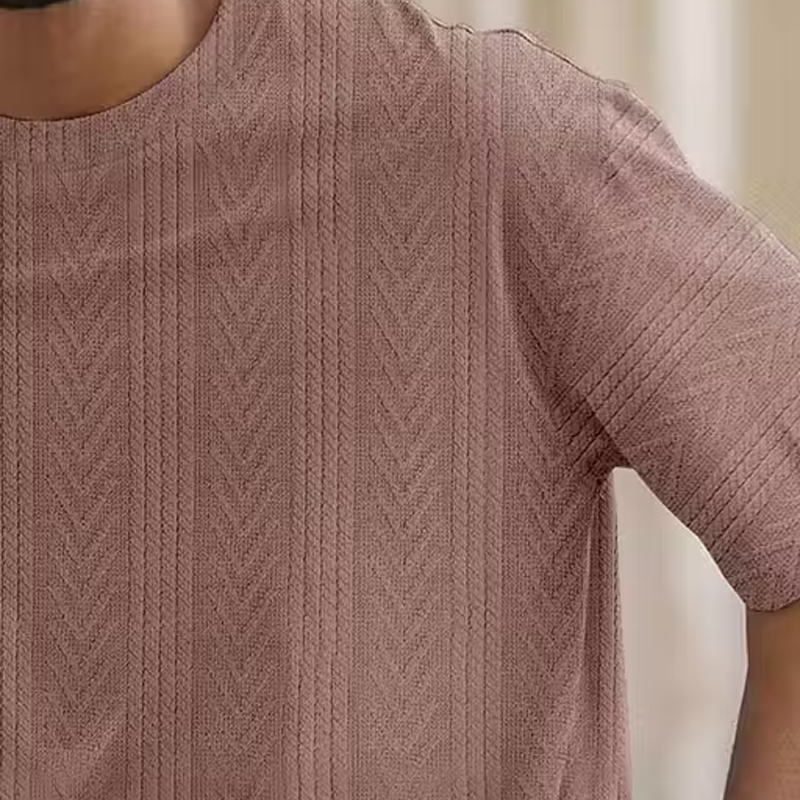 Men Casual Brown T-Shirt