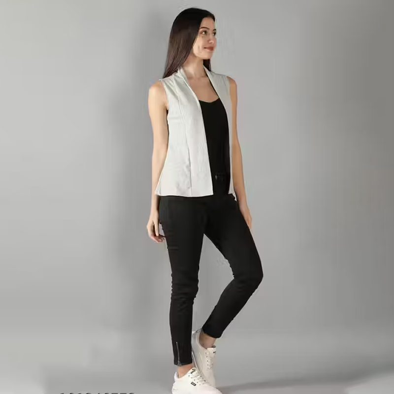 Nimble Charcoal Short Shrug with Cut Sleeves