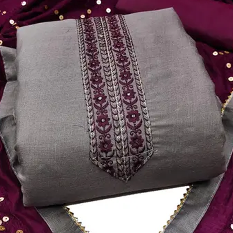 Womens Cotton Work Unstitch Salwar Suit