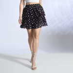 Trendy Stylish polka dot Mini Skirt For Womens