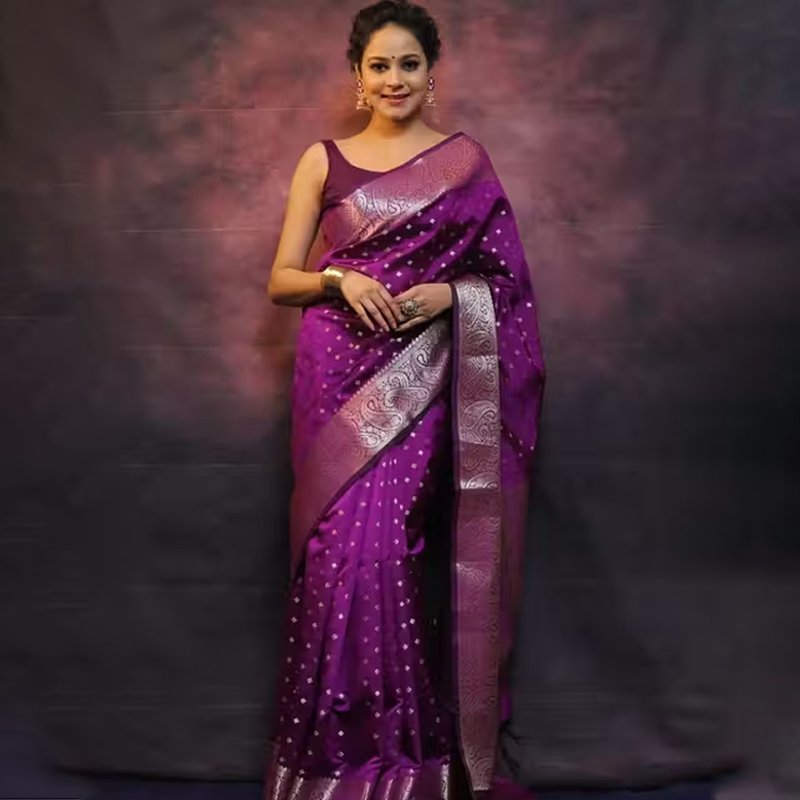 Woven Kanjivaram Pure Silk, Art Silk Saree